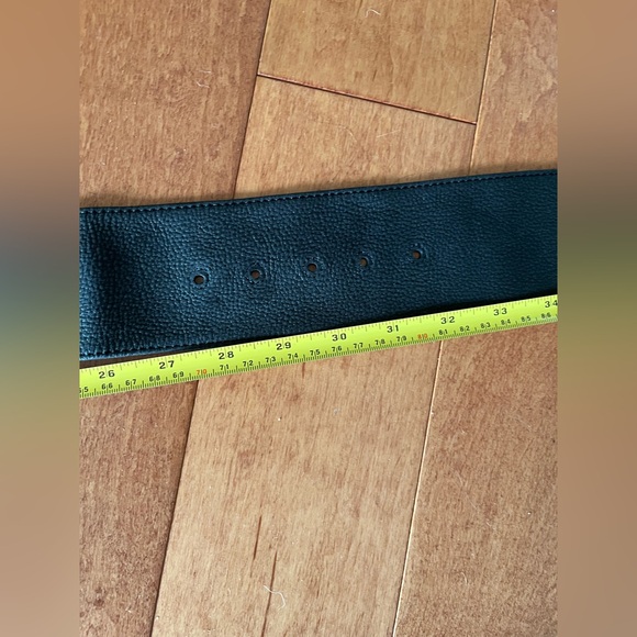 Brighton black leather belt with silver rose - Picture 10 of 15